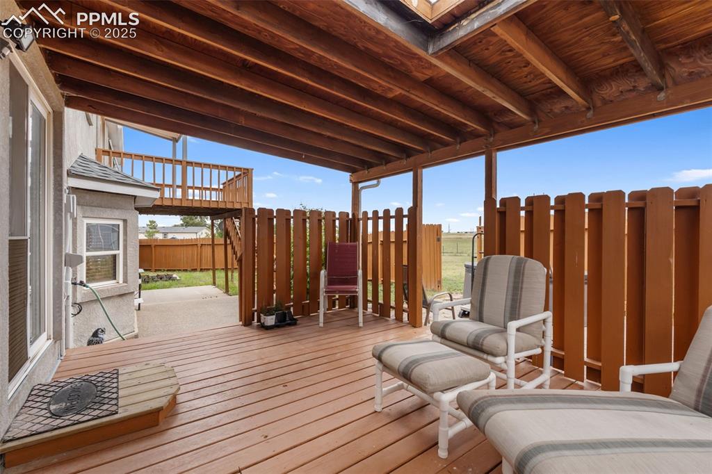 Image 31 of 38: Covered deck for outdoor entertaining