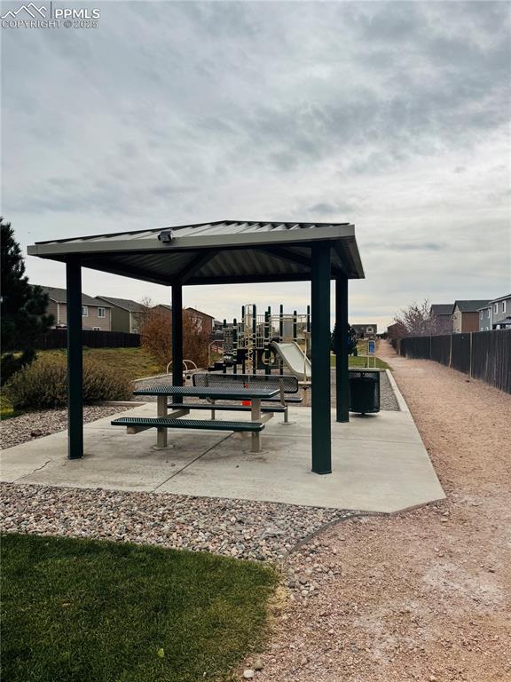 Image 28 of 28: 5 min walk to Cuchares Ranch Park with covered seating, grass areas for lun