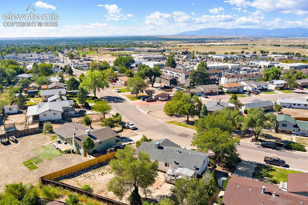 Image 23 of 24: Drone / aerial view with a mountain view