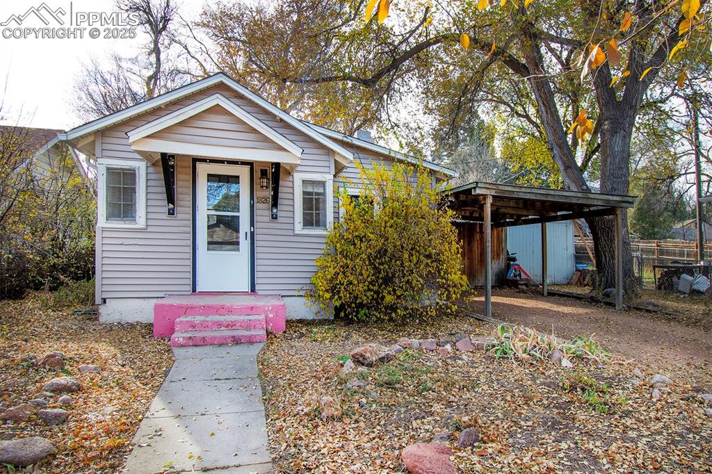 Caption: Front of Structure