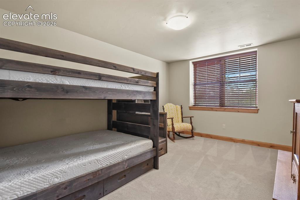 Image 29 of 48: Spacious basement bedroom with a walk-in closet.