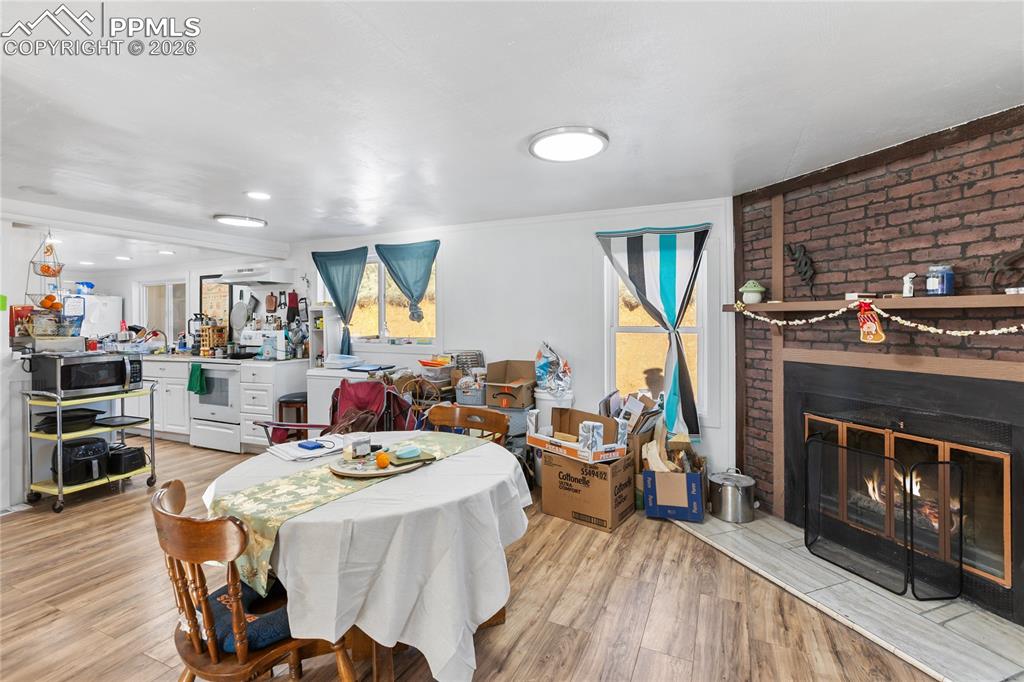 Image 16 of 37: Dining space over looking the kitchen