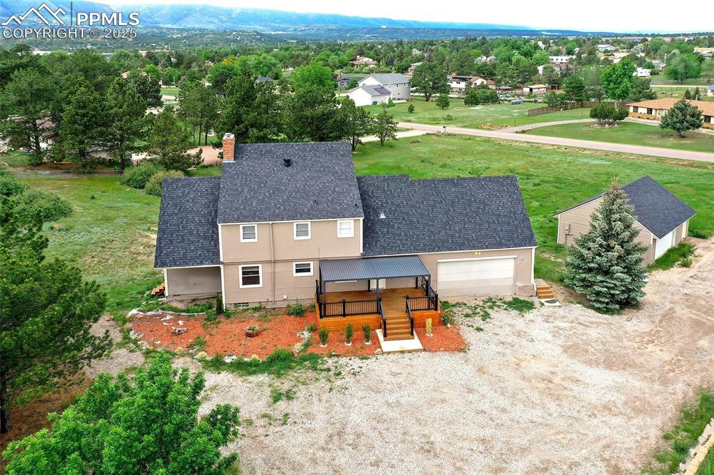 Image 34 of 36: View from above of property