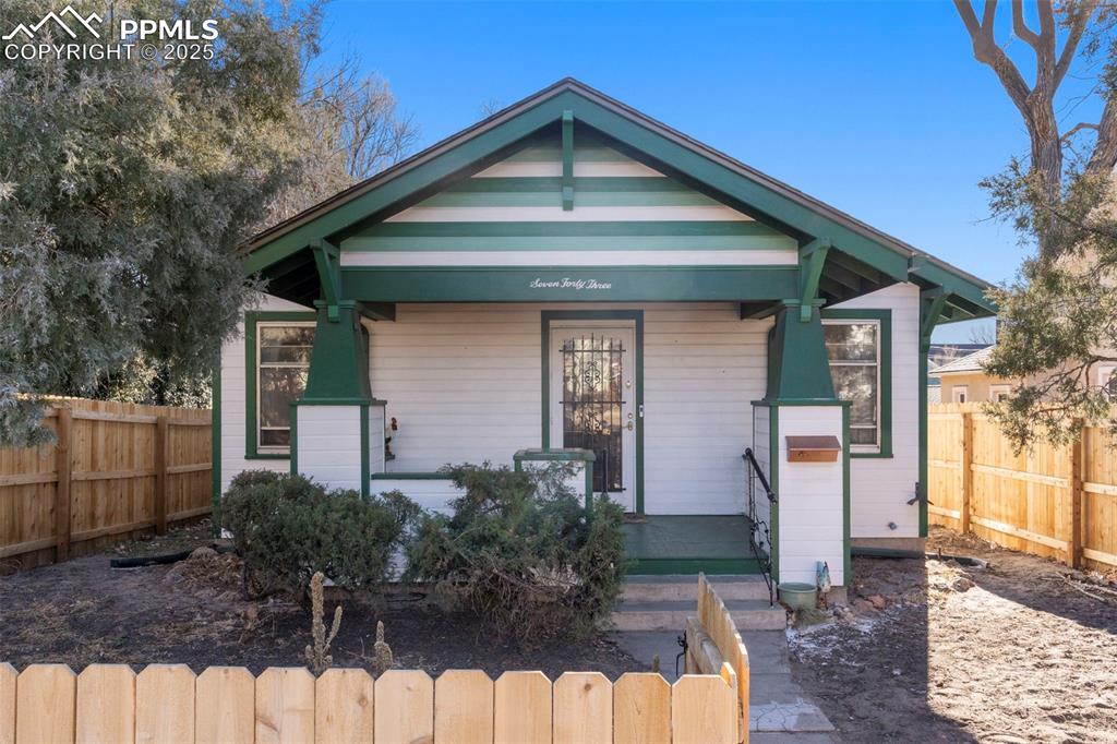 Caption: Front of Structure