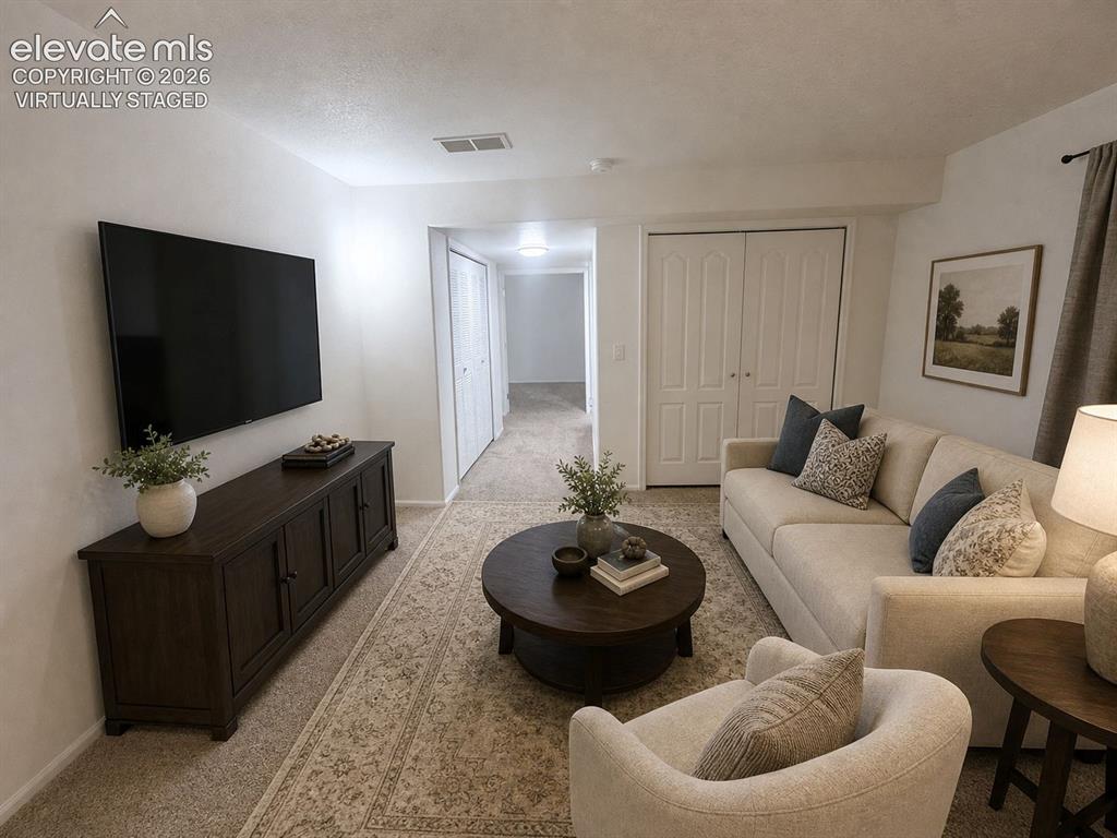 Image 19 of 36: Basement - virtually staged
