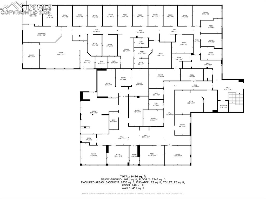 Image 16 of 49: Main Level floor plan-rooms-offices