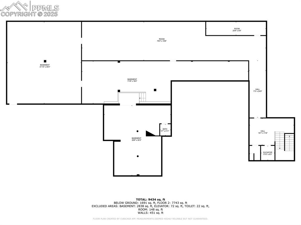 Image 17 of 49: Basement property floor plan