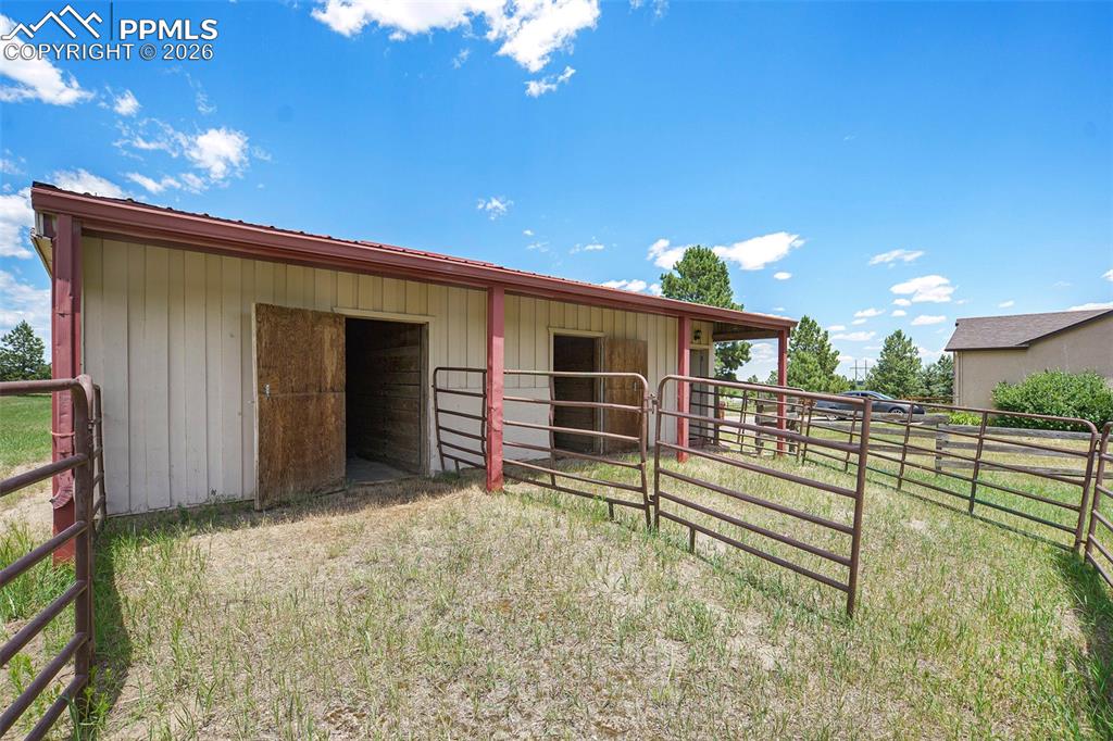 Image 37 of 49: 1000+ sq ft barn, freshly painted with electricity and water