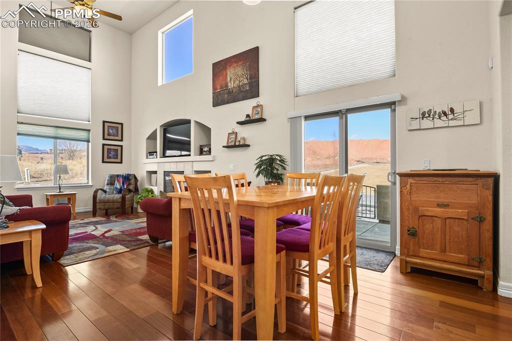 Image 20 of 41: View of dining area & living room.