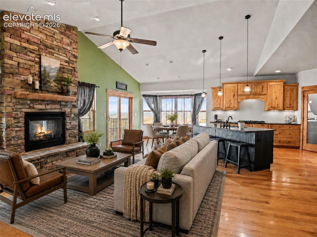 Image 7 of 50: open-concept main level. virtually stage