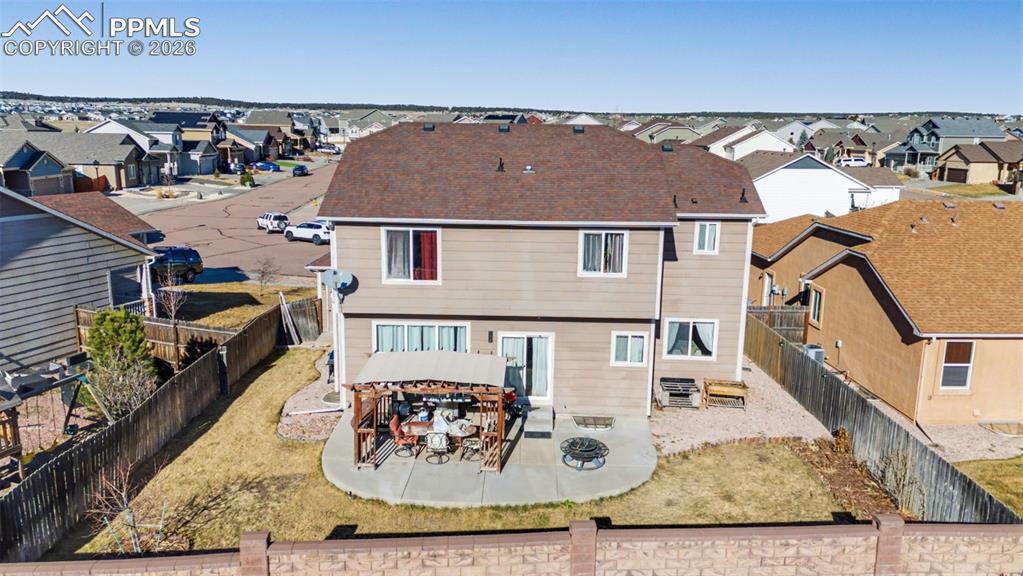 Image 46 of 49: Ariel of back yard