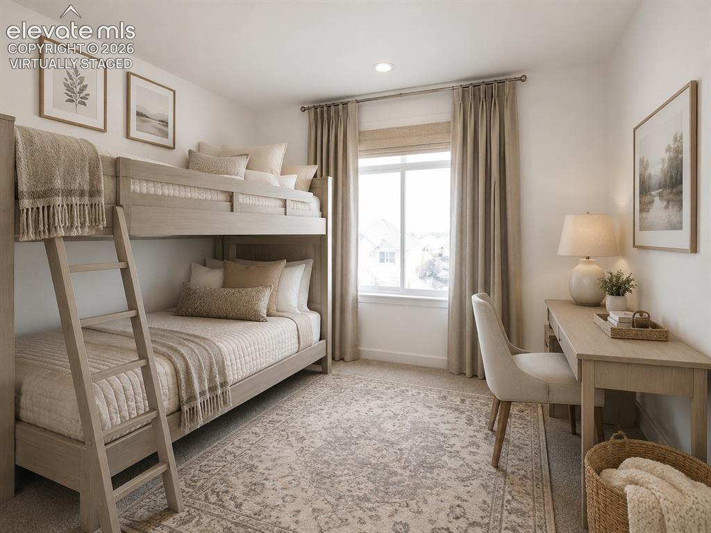 Image 14 of 19: Virtually Staged Room featuring light wood-finish bunk beds with an integra