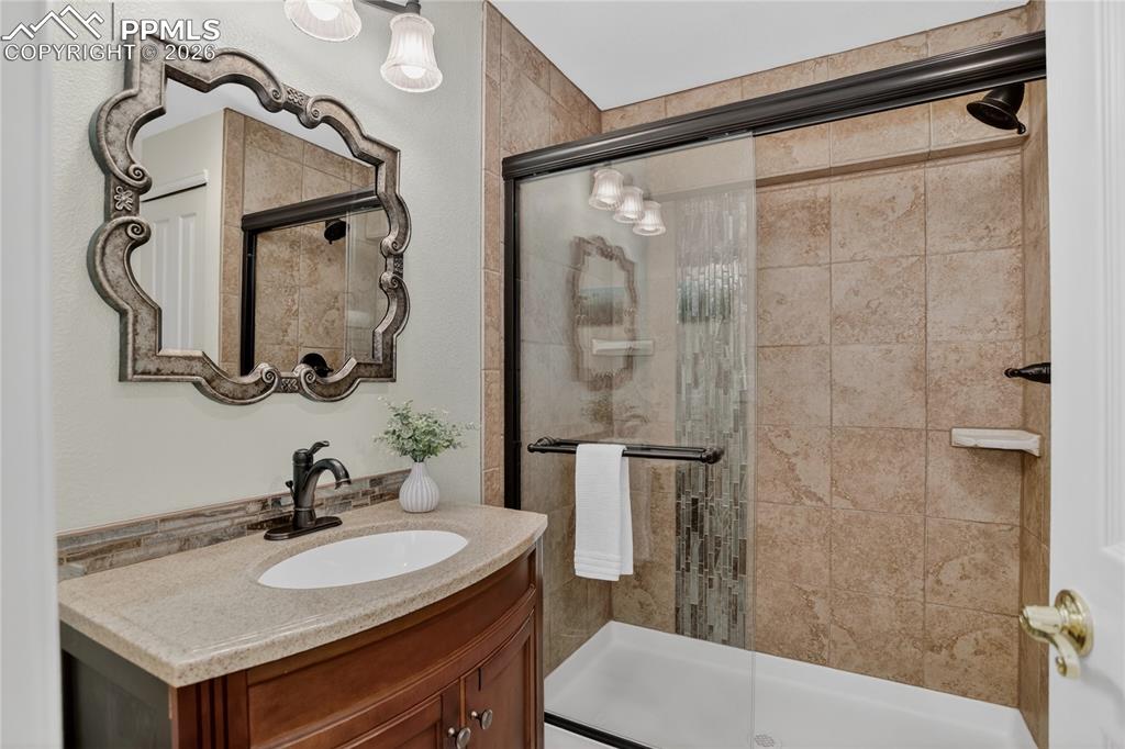 Image 41 of 46: 2nd basement bath added in remodel
