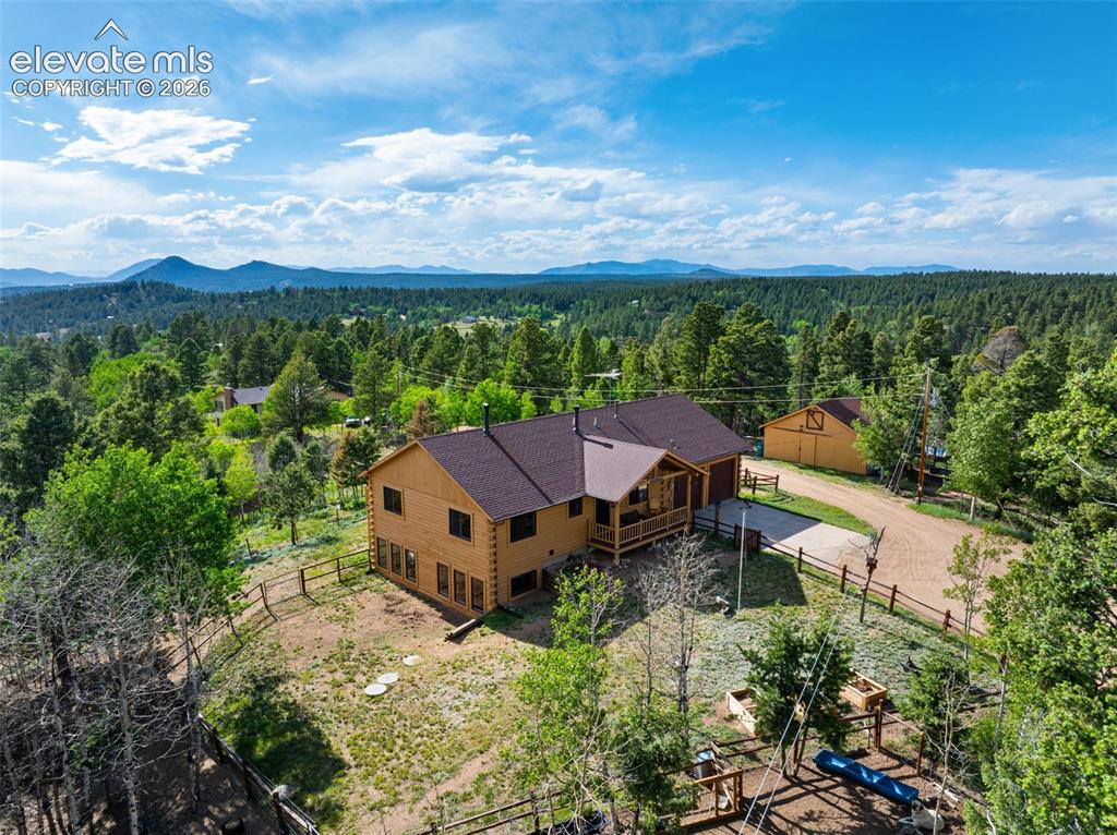Image 2 of 39: Log home with views on 20 acres