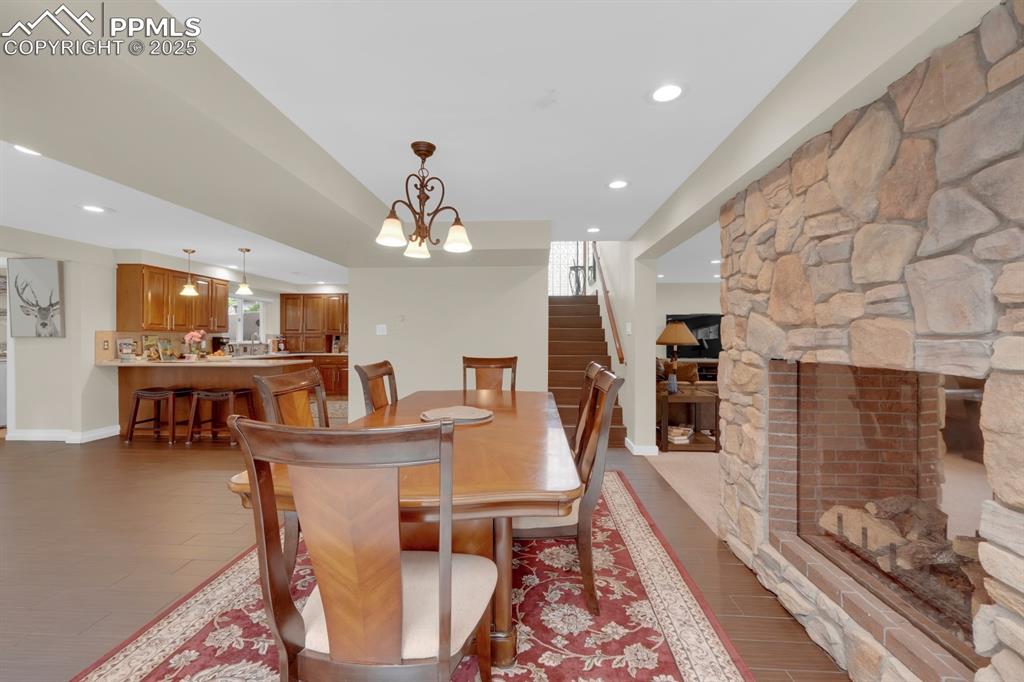 Image 12 of 43: Cozy fireplace