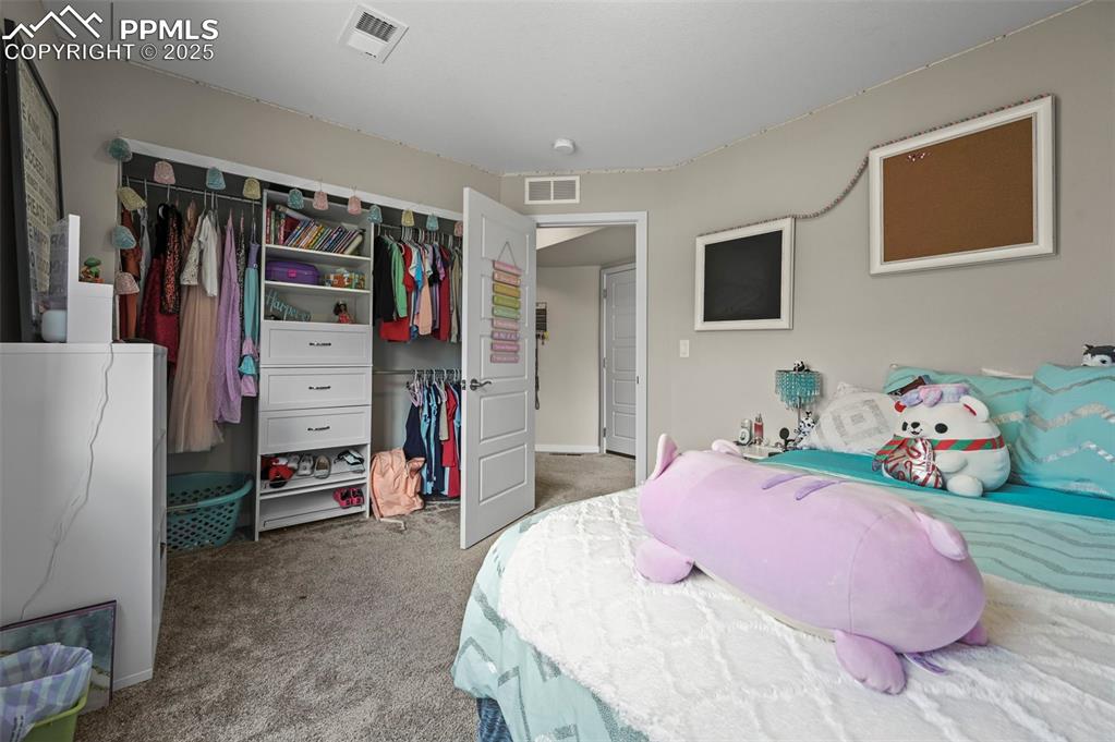 Image 31 of 44: Carpeted bedroom with a closet
