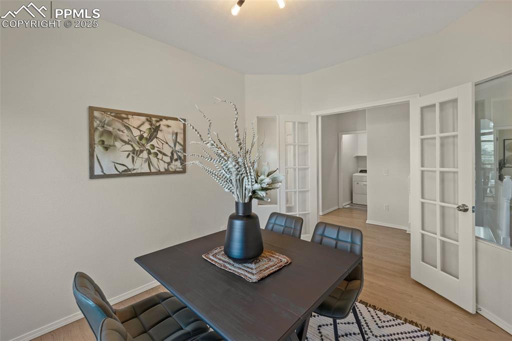 Image 9 of 39: With space to seat a crowd or keep it simple, the dining area is made for b