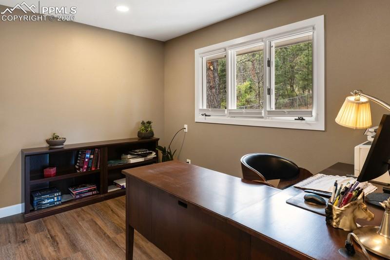 Image 24 of 47: This main level office could easily be converted to a bedroom.