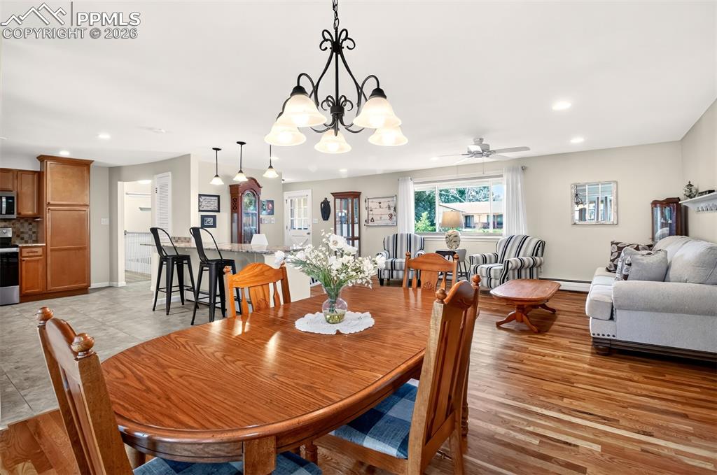 Image 8 of 39: Dining Area, Living Room, Kitchen, Breakfast Bar