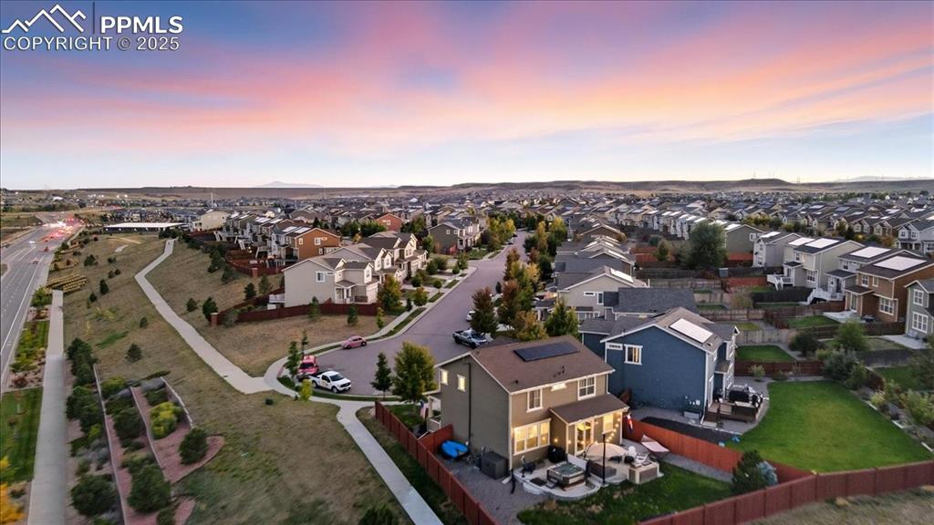 Image 30 of 35: Aerial perspective of suburban area