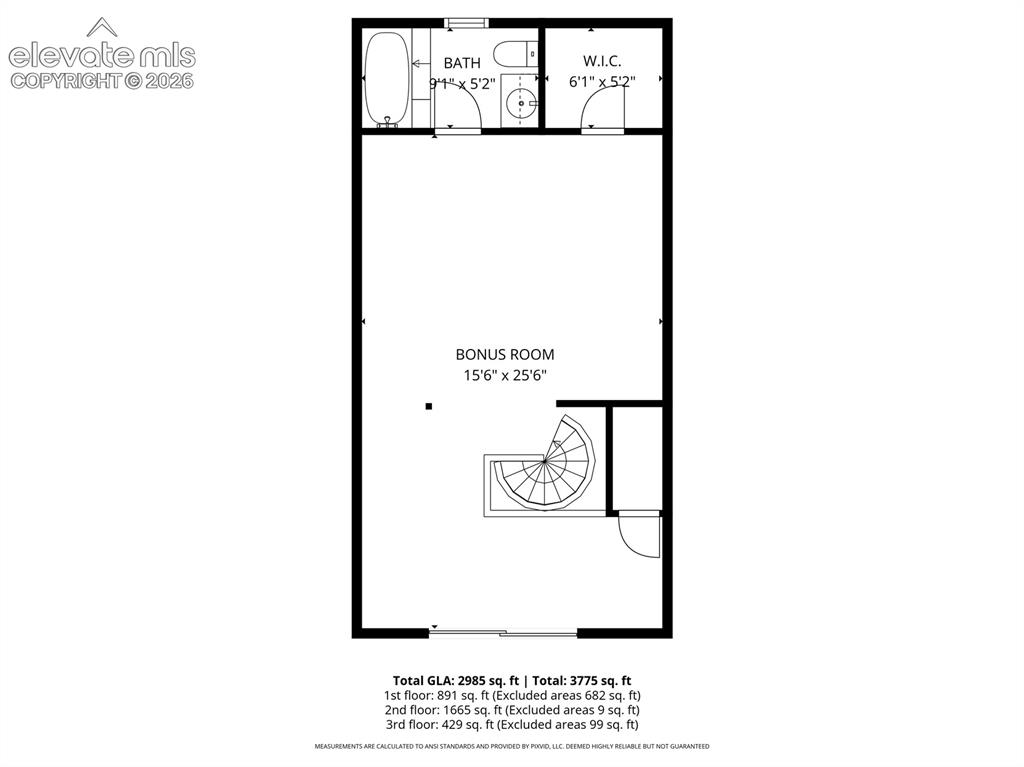 Image 26 of 50: Upper level floor plan