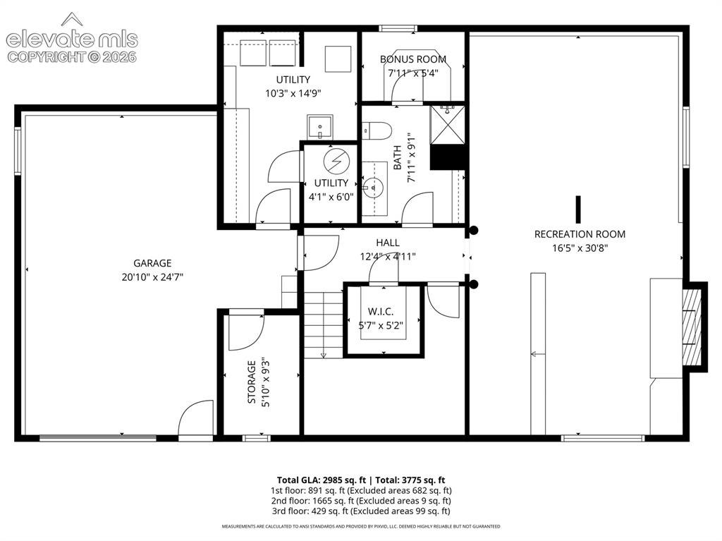 Image 33 of 50: Basement level floor plan