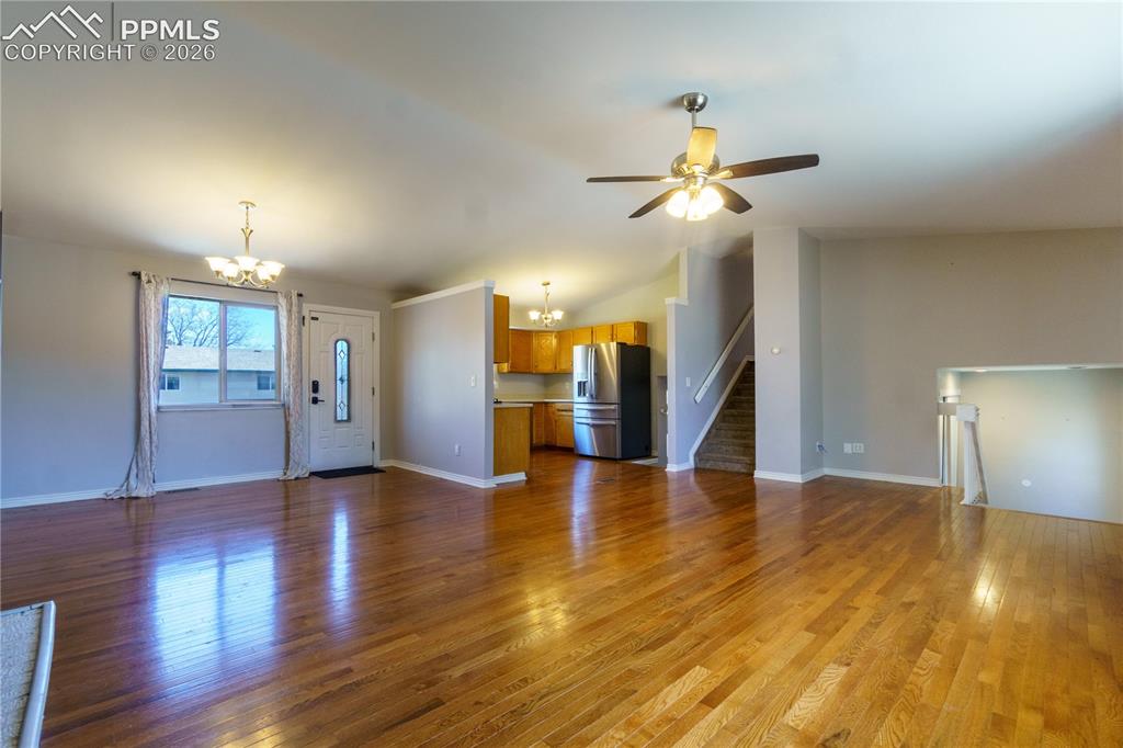 Image 3 of 25: Living room and dining room