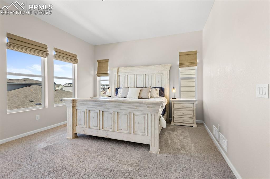 Image 14 of 47: Bedroom with light colored carpet