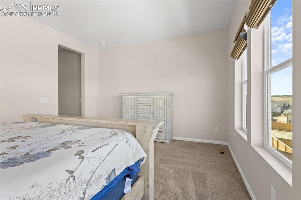 Image 15 of 47: Bedroom featuring light colored carpet and baseboards