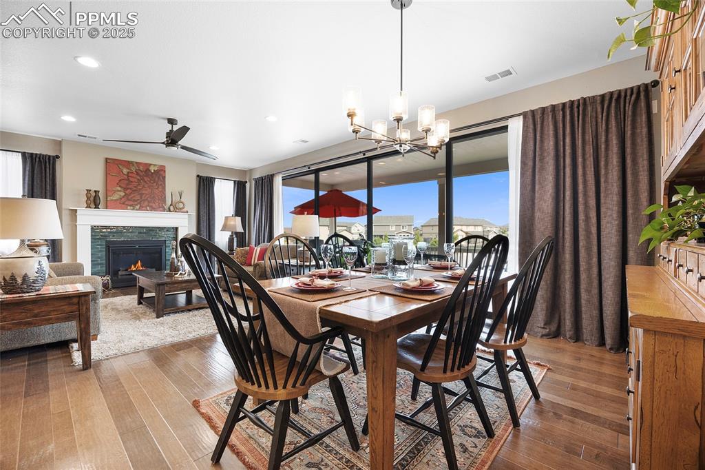 Image 16 of 48: Dining area overlooking the patio