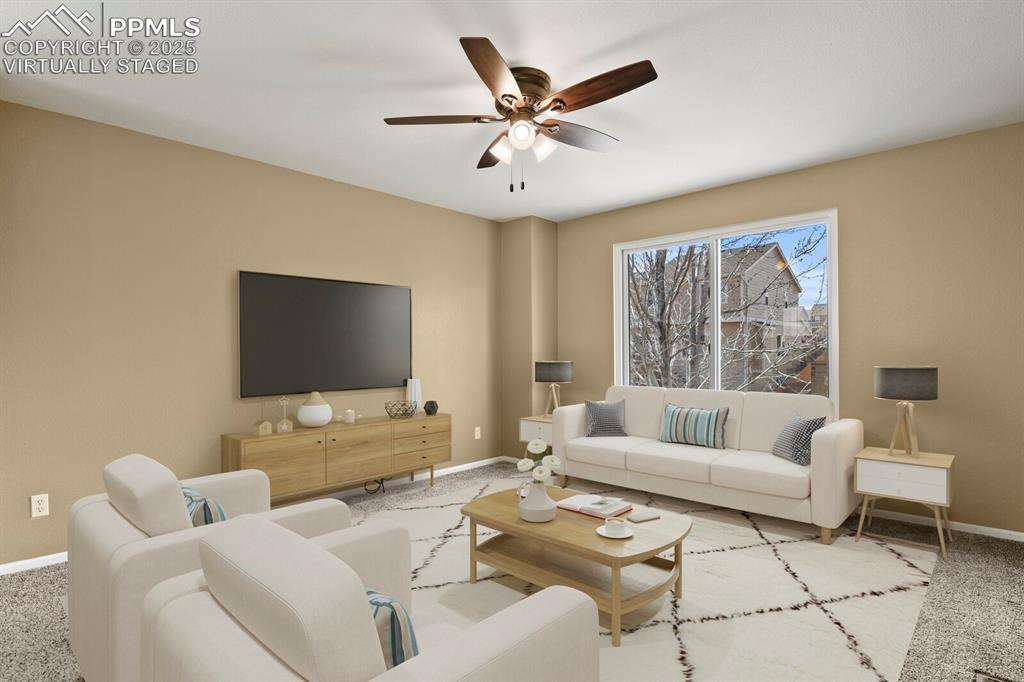 Image 20 of 32: Virtually Staged Loft. Perfect 2nd Family Room, Office etc.