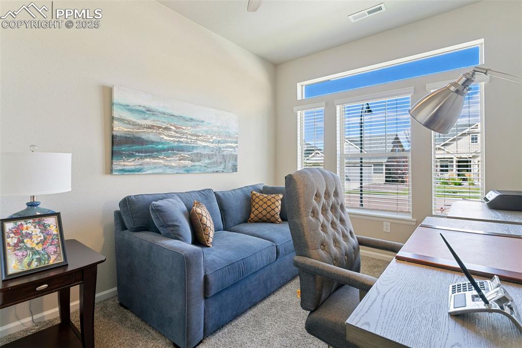 Image 19 of 35: Additional main-level bedroom offers convenience for guests, or a home offi