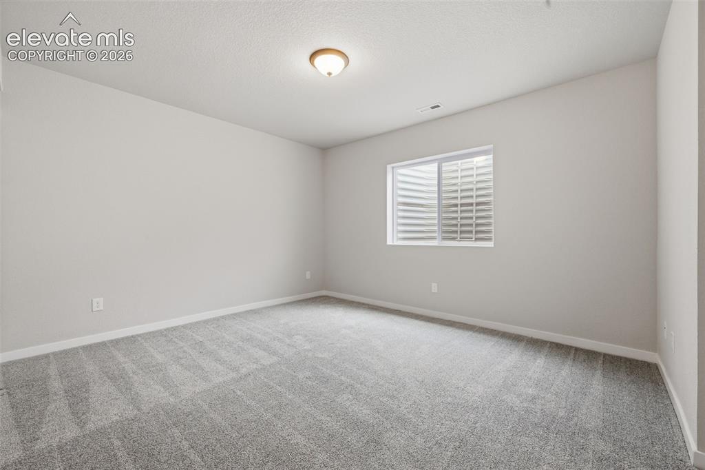 Image 24 of 33: Third bedroom in the basement with walk in closet!