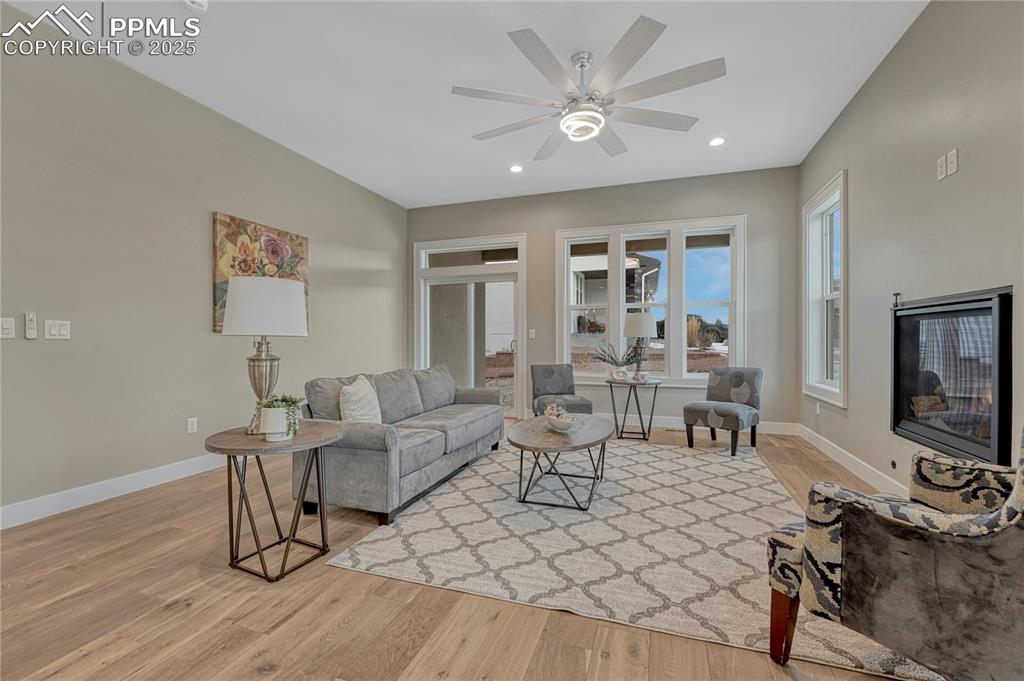 Image 15 of 50: Main Level- Living Room has walk out