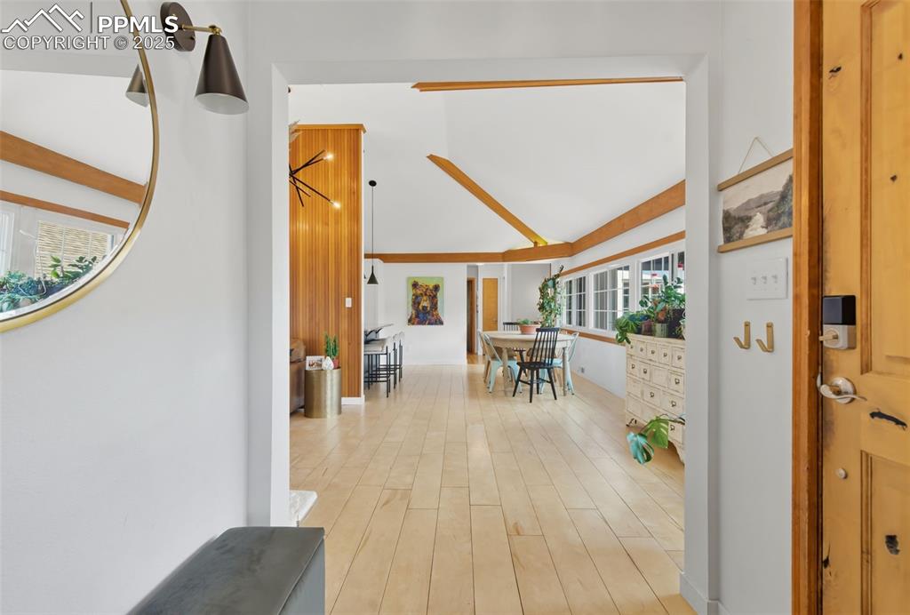 Image 13 of 49: Entry looking towards dining area