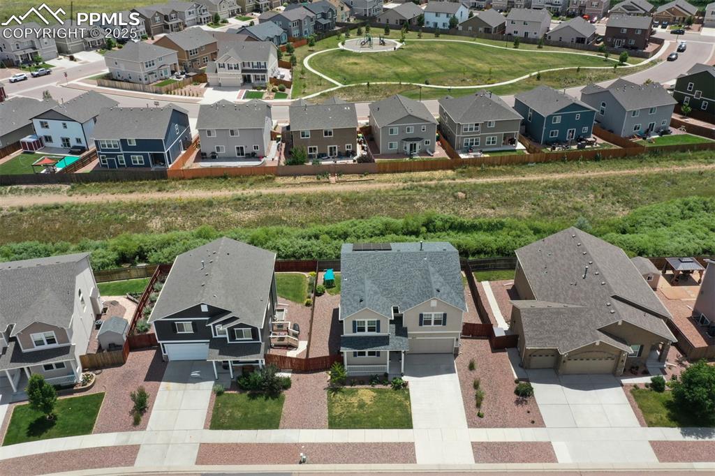 Image 46 of 46: Aerial perspective of suburban area
