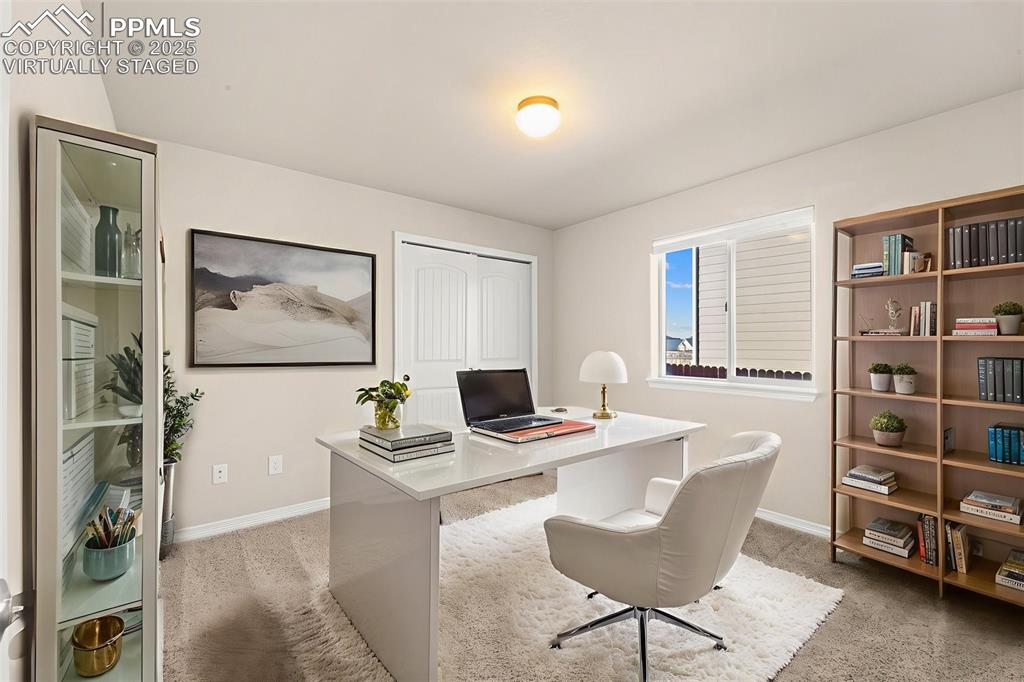 Image 7 of 39: Virtually Staged / Zoom meetings never looked so good, your WFH setup start