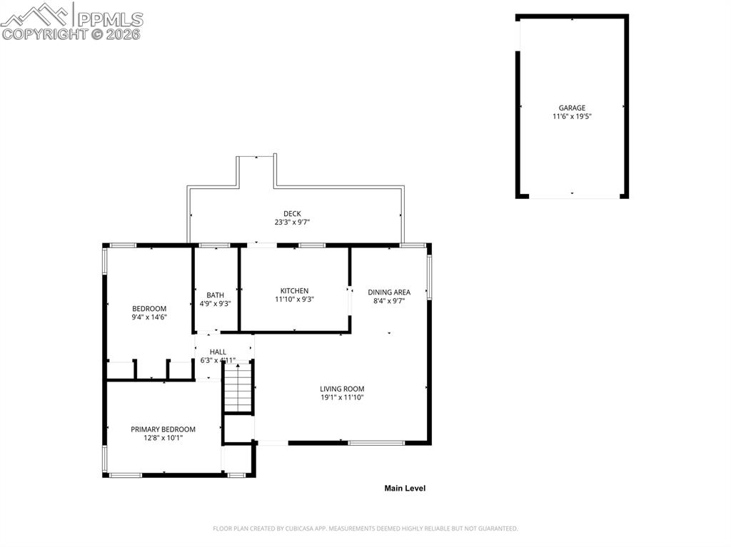 Image 46 of 48: Main level floor plan