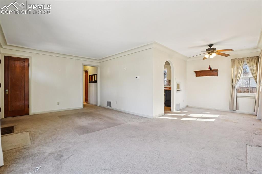 Image 7 of 48: Living room and dining room