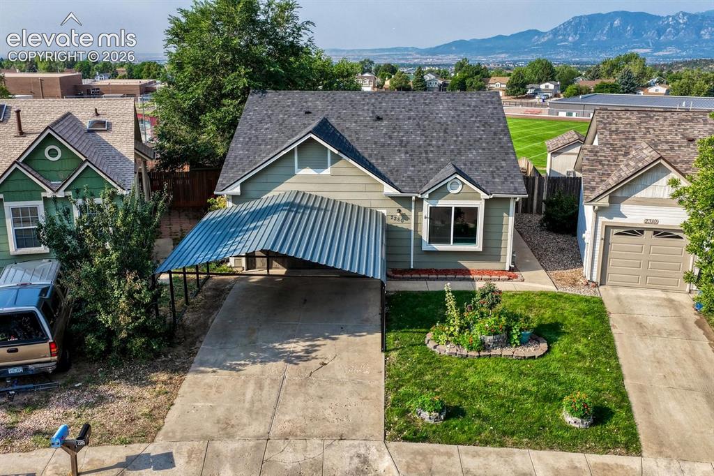 Caption: Spectacular views of Pikes Peak and the Front Range from this 3 bedroom, 2 bathroom ranch home with 
