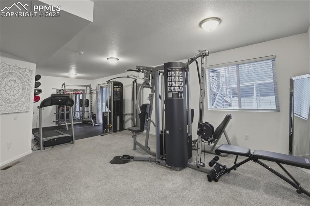 Image 8 of 35: Lower level flex room.