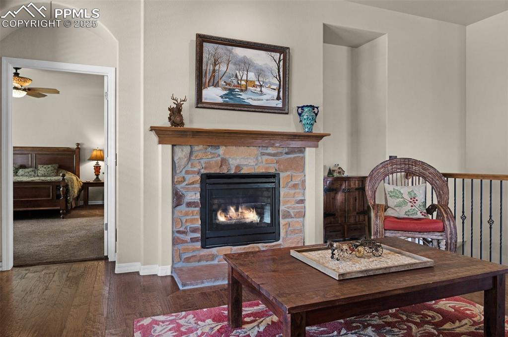 Image 18 of 50: Master bedroom is adjacent to living room