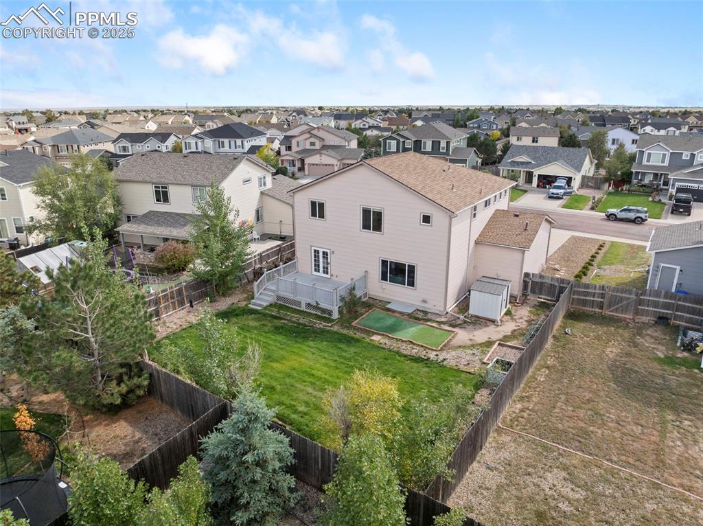 Image 46 of 50: Aerial perspective of suburban area