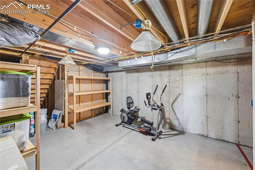 Image 47 of 50: View of unfinished basement