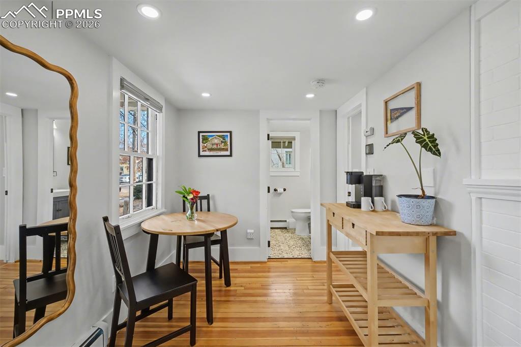 Image 11 of 43: Front bedroom with separate entrance and private full bathroom.