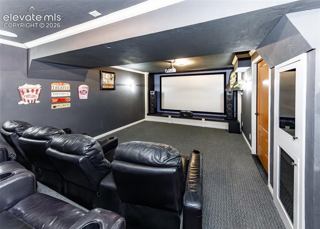 Image 39 of 50: Newly installed very large theater screen/tv