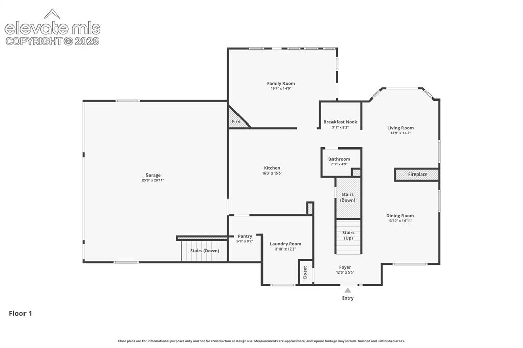 Image 38 of 41: Well-appointed main level offering a seamless flow between the kitchen, fam