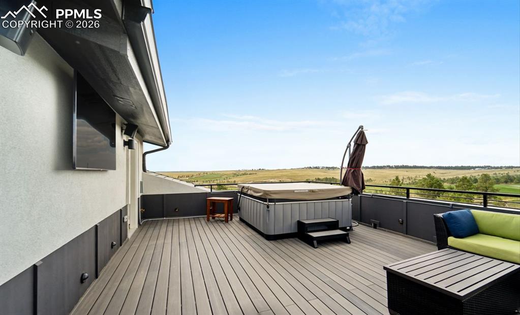 Image 25 of 50: Rooftop Deck and Hot tub.