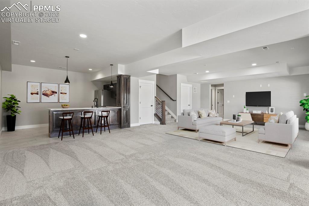 Image 27 of 48: Basement. Virtually Staged