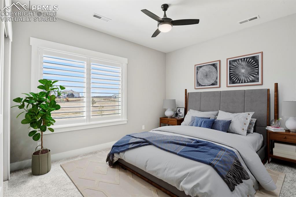 Image 37 of 48: Upper Floor Bedroom. Virtually Staged